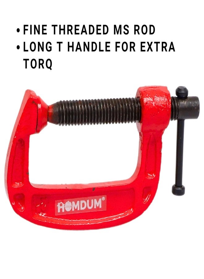 Homdum Heavy Duty G Clamp | C Type Clamping Tool | Set of 4 Pieces (2 inch) - Image 4